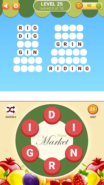 Скачать Word Market 2 Mod APK — Безлимитные деньги и подсказки — скриншот 3 Скачать Word Market 2 Mod APK — Безлимитные деньги и подсказки — скриншот 3