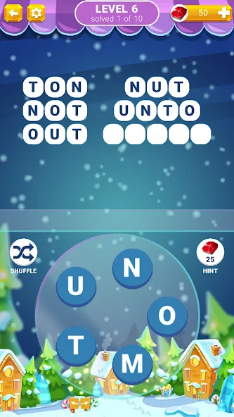 Word Connection: Puzzle Game MOD APK: Безлимитные подсказки и уровни — скриншот 1 Word Connection: Puzzle Game MOD APK: Безлимитные подсказки и уровни — скриншот 1
