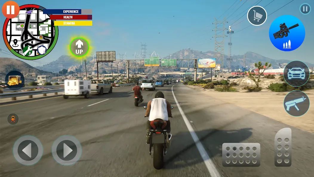 Gangster Games Crime Simulator — Безлимитные деньги и оружие, скачать мод APK — скриншот 2 Gangster Games Crime Simulator — Безлимитные деньги и оружие, скачать мод APK — скриншот 2