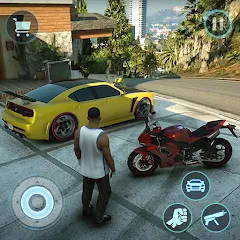 Gangster Games Crime Simulator — Безлимитные деньги и оружие, скачать мод APK