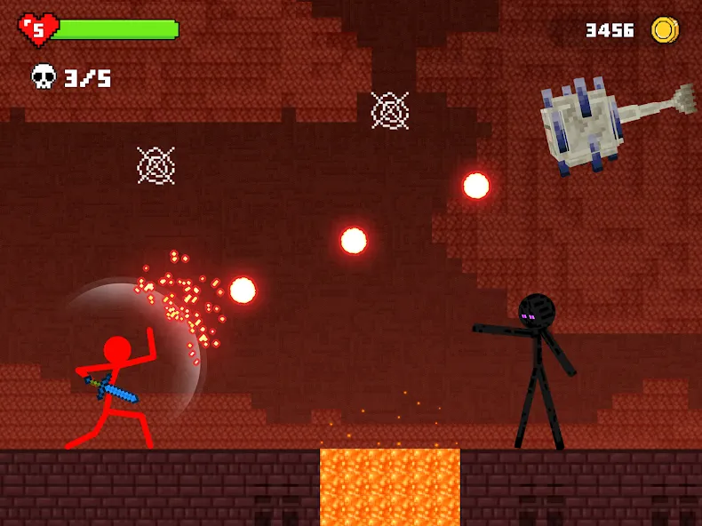 Stick-man Battle - Craft World взлом на Андроид — Безлимитные ресурсы и усиленное оружие — скриншот 3 Stick-man Battle - Craft World взлом на Андроид — Безлимитные ресурсы и усиленное оружие — скриншот 3