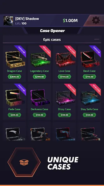 Скачать Case Battle: Skins Simulator — Безлимитные монеты и все скины — скриншот 1 Скачать Case Battle: Skins Simulator — Безлимитные монеты и все скины — скриншот 1