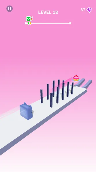 Скачать Jelly Shift - Obstacle Course на Андроид с модом — Безлимитные монеты и все уровни — скриншот 2