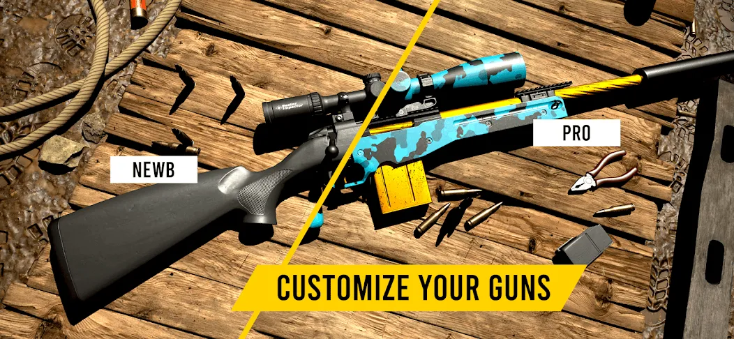 Скачать GUNSIM - 3D FPS Shooting Guns — Безлимитные деньги и все оружие — скриншот 3 Скачать GUNSIM - 3D FPS Shooting Guns — Безлимитные деньги и все оружие — скриншот 3