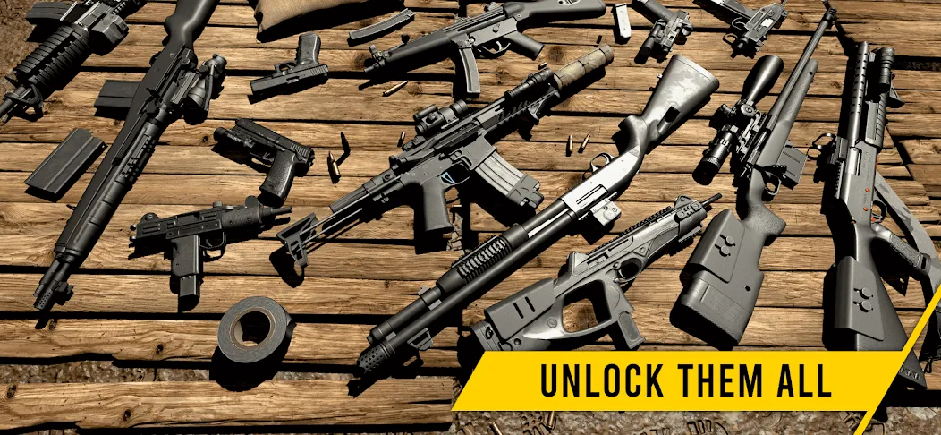 Скачать GUNSIM - 3D FPS Shooting Guns — Безлимитные деньги и все оружие — скриншот 5 Скачать GUNSIM - 3D FPS Shooting Guns — Безлимитные деньги и все оружие — скриншот 5