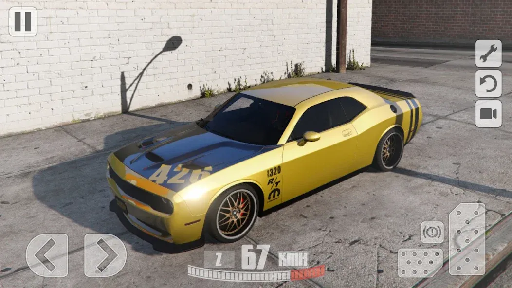 Simulator Dodge Demon Parking взлом APK — Безлимитные деньги и все машины открыты — скриншот 3