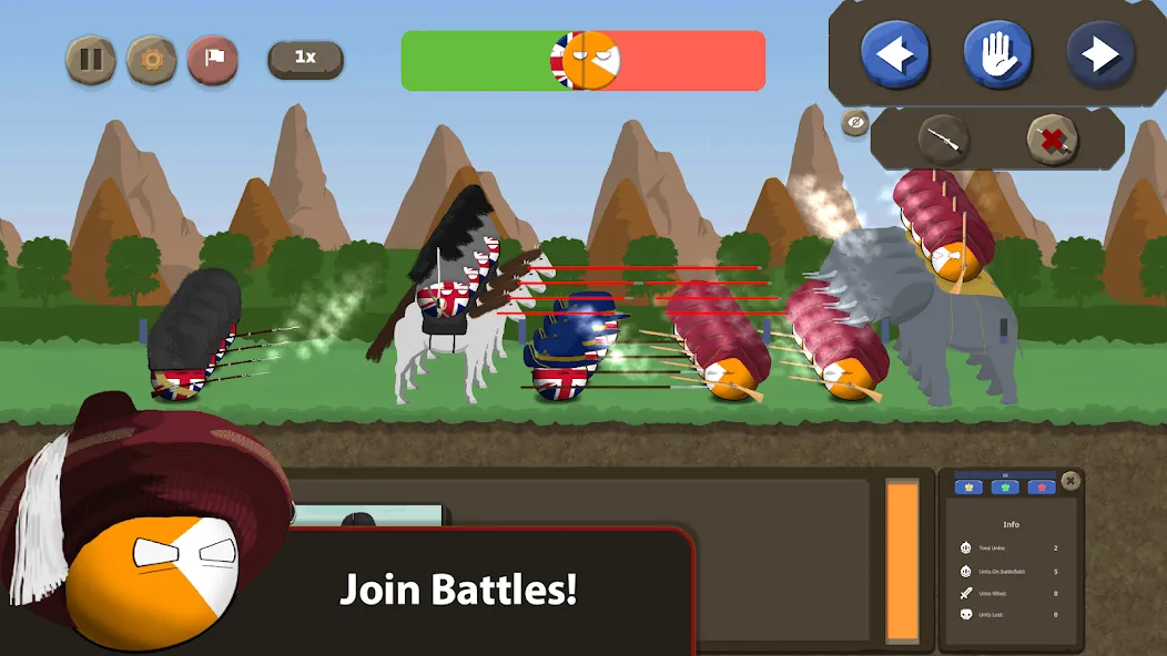 Скачать Countryballs at War на Андроид с модом — Безлимитные ресурсы и усиленная армия — скриншот 3 Скачать Countryballs at War на Андроид с модом — Безлимитные ресурсы и усиленная армия — скриншот 3