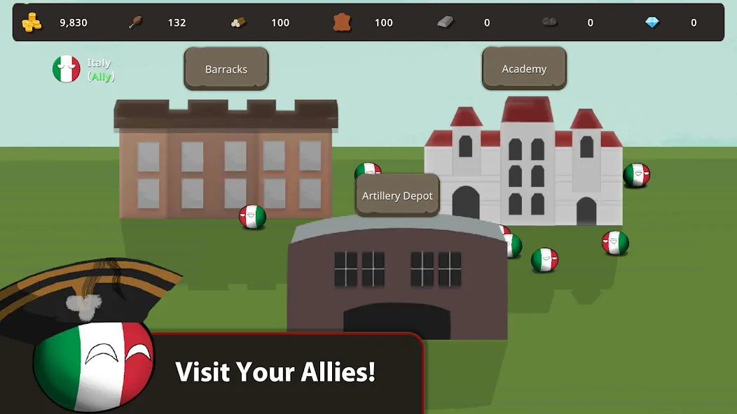 Скачать Countryballs at War на Андроид с модом — Безлимитные ресурсы и усиленная армия — скриншот 5 Скачать Countryballs at War на Андроид с модом — Безлимитные ресурсы и усиленная армия — скриншот 5
