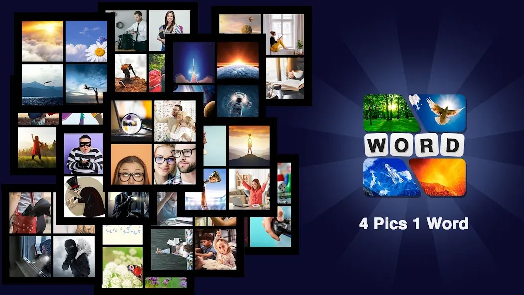 Puzzle: 4 pics 1 word offline взлом на Андроид — Открыты все уровни без рекламы — скриншот 2 Puzzle: 4 pics 1 word offline взлом на Андроид — Открыты все уровни без рекламы — скриншот 2