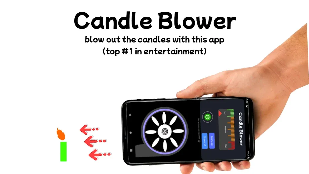 Скачать мод Blower - Candle Blower Lite — Без рекламы и бесконечный воздух — скриншот 5