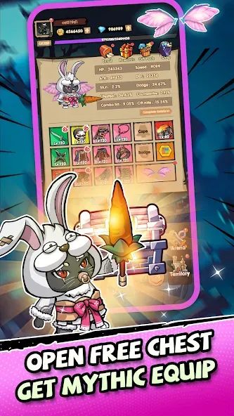 Скачать мод Ninja Cat - Idle Arena — Безлимитные деньги и энергия — скриншот 2