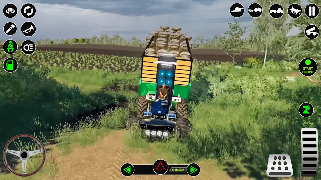 Farming Tractor Simulator Game взломанный APK — Безлимитные деньги и топливо — скриншот 4