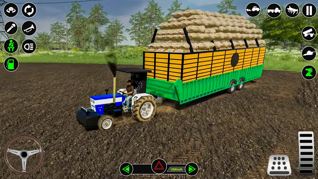 Farming Tractor Simulator Game взломанный APK — Безлимитные деньги и топливо — скриншот 5