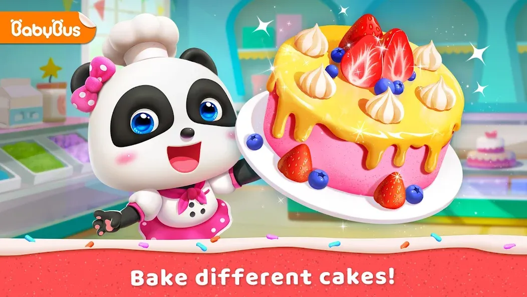 Скачать Little Panda's Cake Shop бесплатно — Много денег и все рецепты открыты — скриншот 1