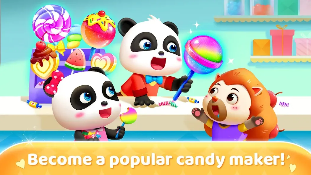 Скачать Little Panda's Candy Shop мод — Много монет и без рекламы — скриншот 5