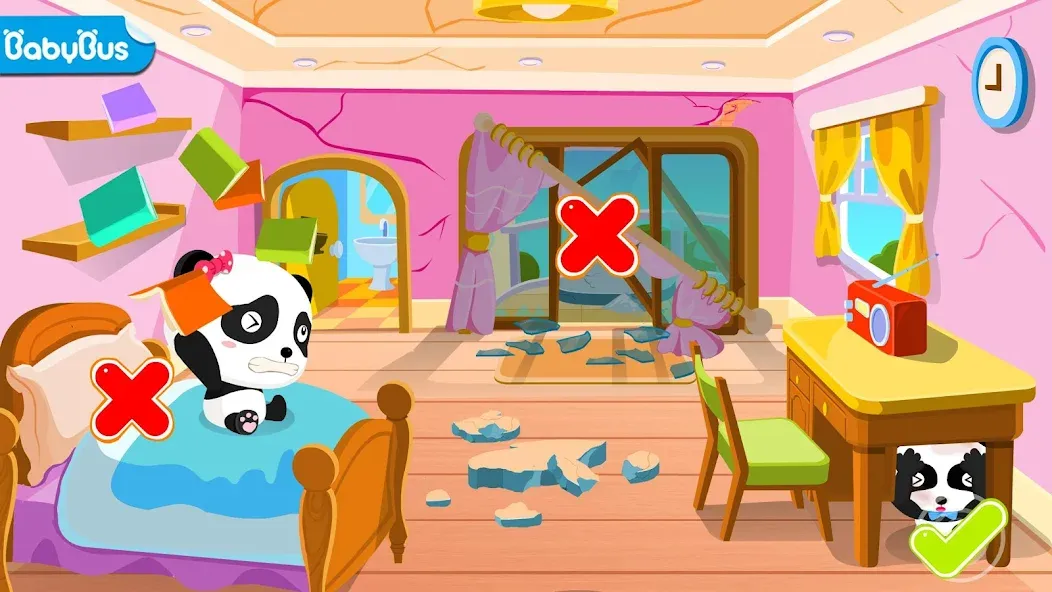 Скачать Baby Panda Earthquake Safety 1 Mod APK — Обучение безопасности без ограничений — скриншот 1