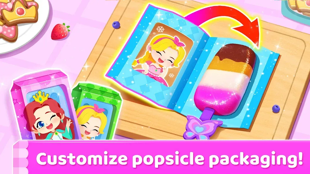 Little Panda's Ice Cream Games на телефон — скачать мод: Много мороженого и открыты все уровни — скриншот 2