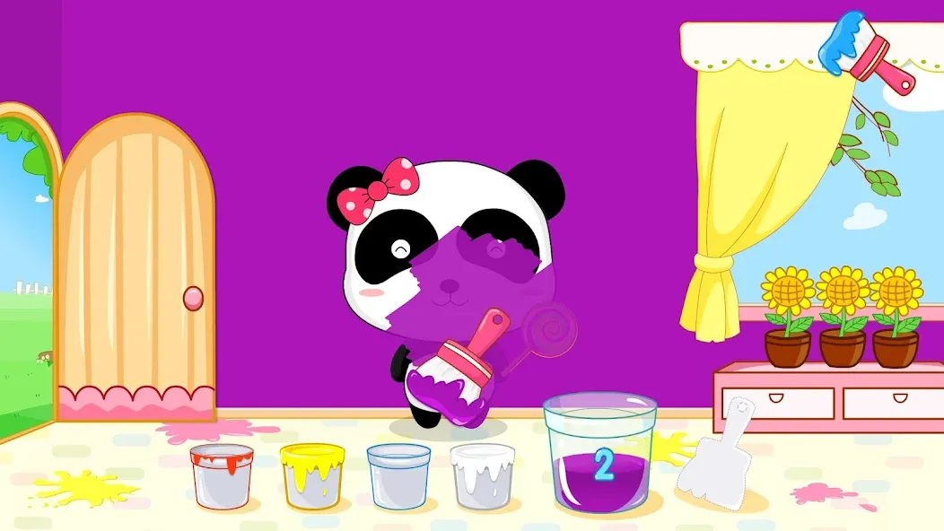 Baby Panda's Color Mixing MOD APK: Открыты все цвета и нет рекламы — скриншот 2 Baby Panda's Color Mixing MOD APK: Открыты все цвета и нет рекламы — скриншот 2