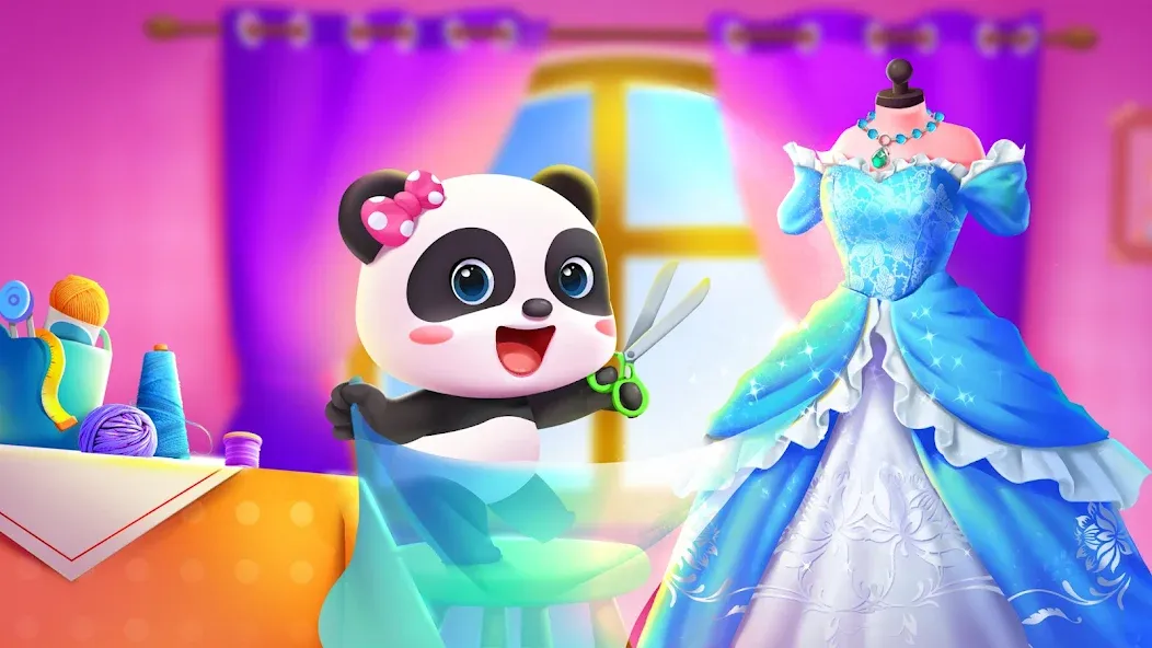 Мод Baby Panda's Fashion Dress Up — Безлимитные монеты и все наряды открыты, скачать APK — скриншот 1