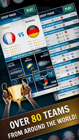 Volleyball Championship MOD APK скачать на Андроид — Безлимитные монеты и энергия — скриншот 3