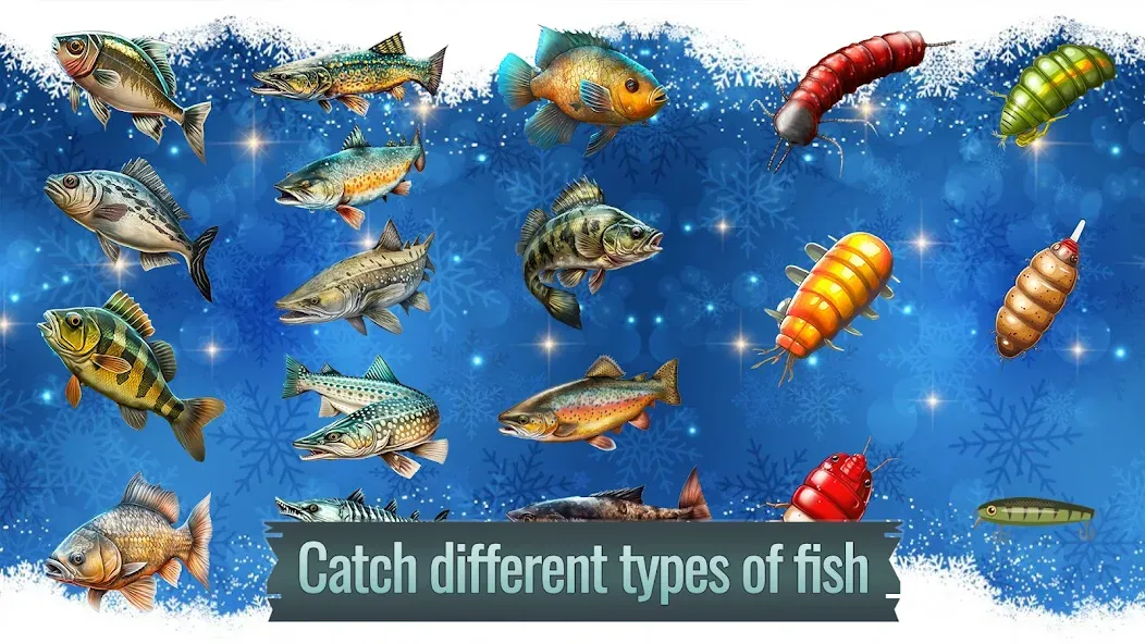 Мод Ice fishing game. Catch bass. — Больше улова и быстрый прогресс, скачать APK — скриншот 3 Мод Ice fishing game. Catch bass. — Больше улова и быстрый прогресс, скачать APK — скриншот 3