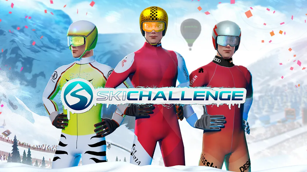 Ski Challenge — последняя версия с модом (Безлимитные деньги и все трассы открыты) — скриншот 1