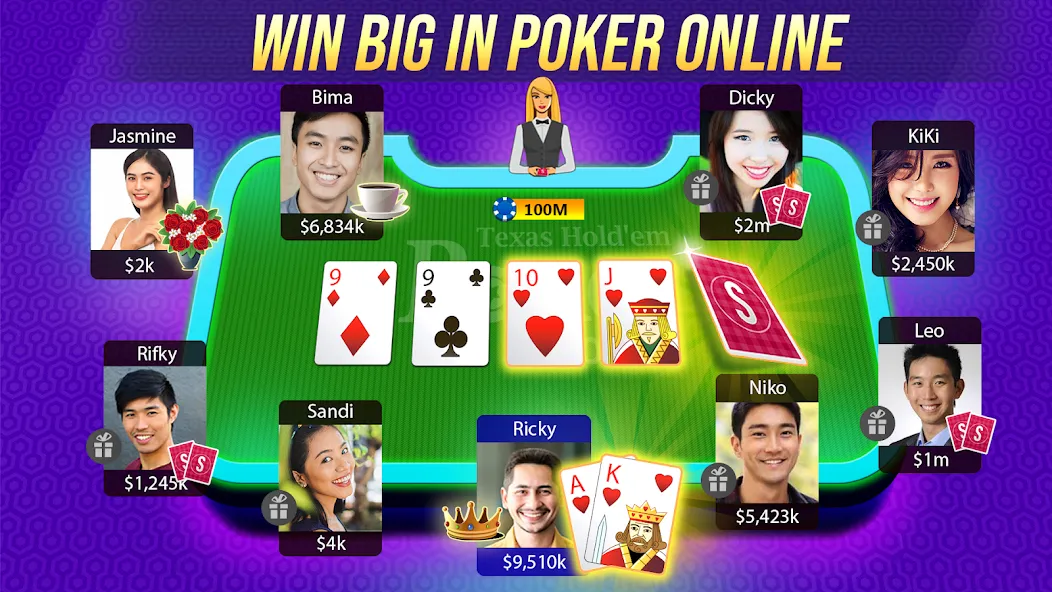 Скачать мод Texas Holdem Poker Online — Безлимитные фишки и открыты турниры — скриншот 1 Скачать мод Texas Holdem Poker Online — Безлимитные фишки и открыты турниры — скриншот 1