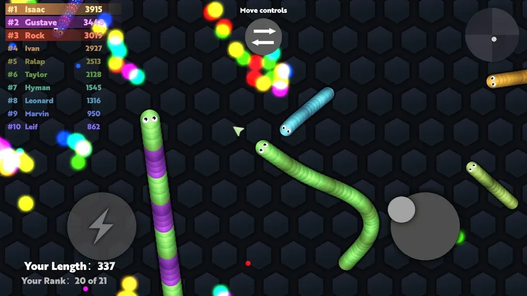 Скачать Slide.io - Hungry Snake Game мод — Без рекламы и много монет — скриншот 1