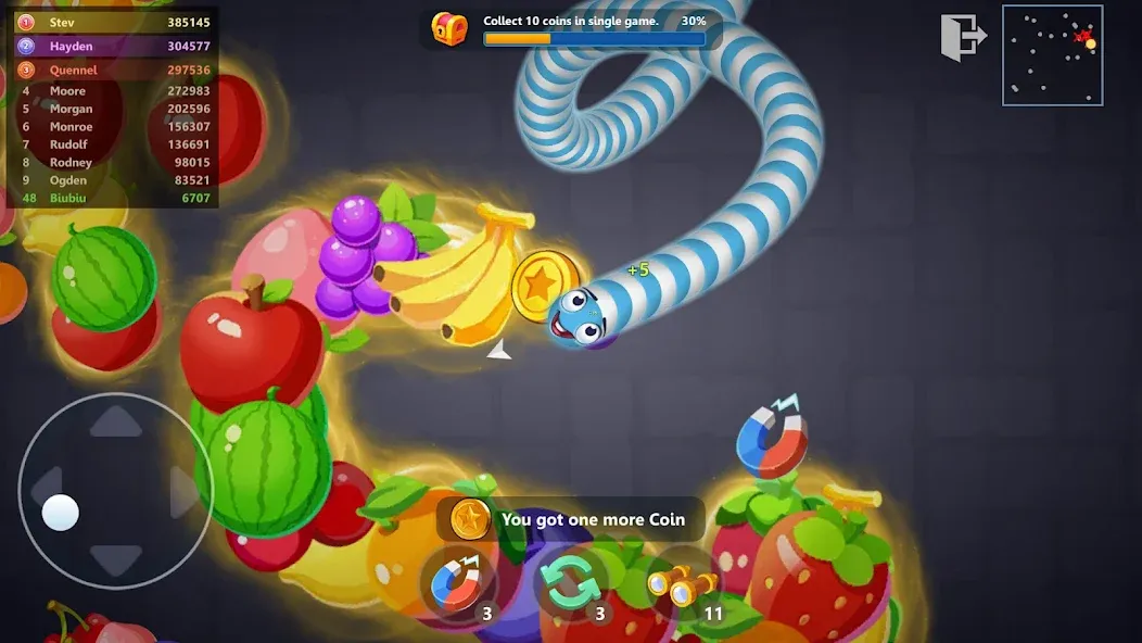 Snake War™ Hungry Worm.io Game бесплатно на Андроид — мод: Без рекламы и много еды — скриншот 1
