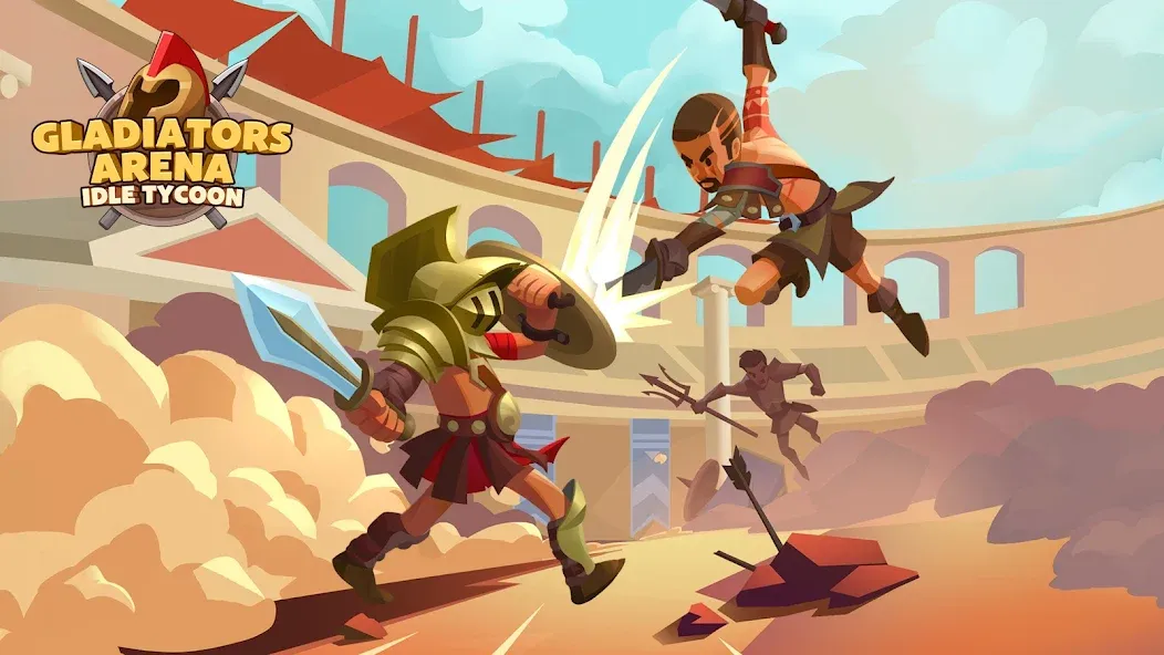 Gladiators Arena: Idle Tycoon — взломанная версия, Безлимитные деньги и алмазы — скриншот 1