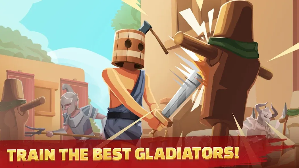 Gladiators Arena: Idle Tycoon — взломанная версия, Безлимитные деньги и алмазы — скриншот 2