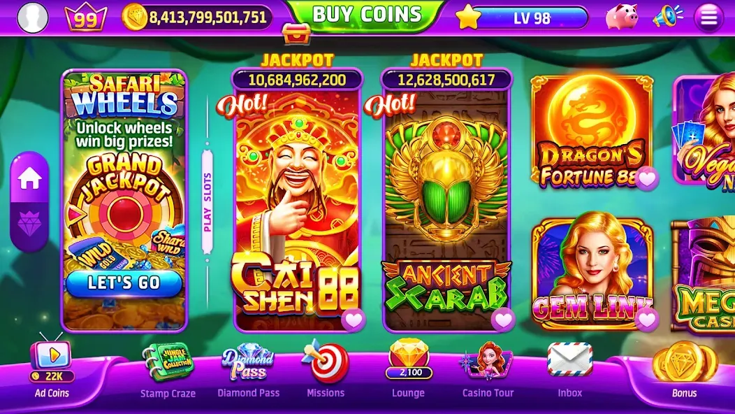 Golden Casino - Slots Games — последняя версия с модом (Безлимитные монеты и бонусы) — скриншот 2