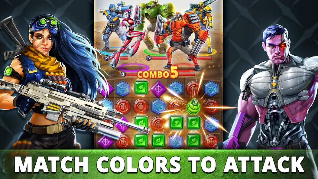 Скачать Puzzle Combat: Match-3 RPG — Безлимитные деньги и энергия — скриншот 4
