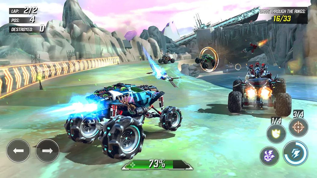 RACE: Rocket Arena Car Extreme — взломанная версия, Безлимитные деньги и улучшенное оружие — скриншот 4 RACE: Rocket Arena Car Extreme — взломанная версия, Безлимитные деньги и улучшенное оружие — скриншот 4