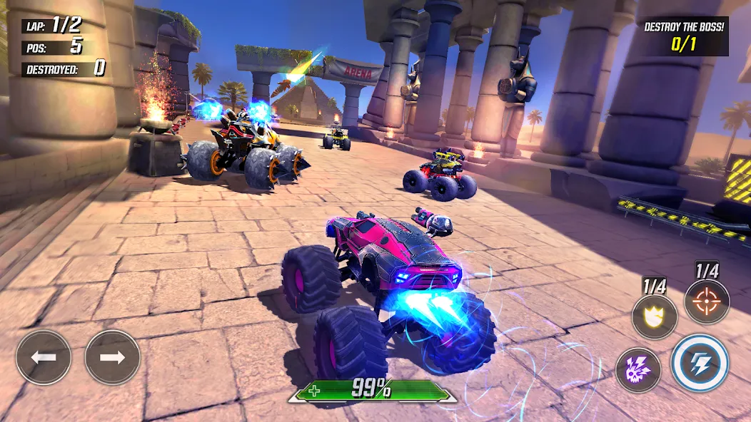 RACE: Rocket Arena Car Extreme — взломанная версия, Безлимитные деньги и улучшенное оружие — скриншот 5 RACE: Rocket Arena Car Extreme — взломанная версия, Безлимитные деньги и улучшенное оружие — скриншот 5