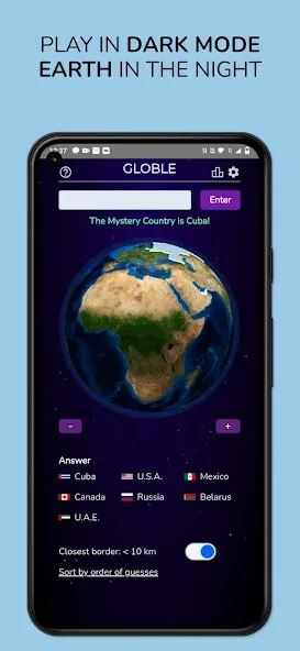 Скачать Globle - Country Guess Game бесплатно — Безлимитные подсказки и все страны открыты — скриншот 3