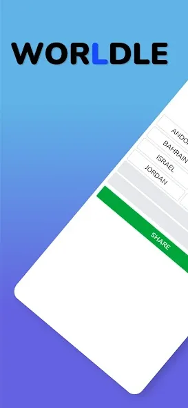 Worldle - Guess the Country взлом APK — Безлимитные попытки и подсказки — скриншот 1 Worldle - Guess the Country взлом APK — Безлимитные попытки и подсказки — скриншот 1