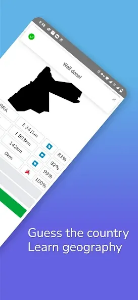 Worldle - Guess the Country взлом APK — Безлимитные попытки и подсказки — скриншот 2 Worldle - Guess the Country взлом APK — Безлимитные попытки и подсказки — скриншот 2