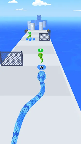 Скачать мод Snake Run Race・3D Running Game — Безлимитные деньги и все скины — скриншот 1