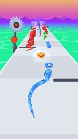 Скачать мод Snake Run Race・3D Running Game — Безлимитные деньги и все скины — скриншот 4
