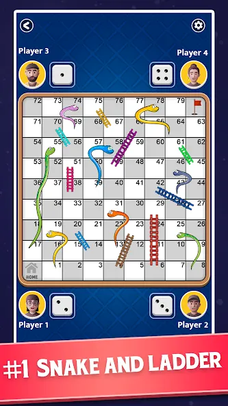 Snakes and Ladders - Ludo Game (Мод: Без рекламы и все поля открыты) — скачать на Андроид — скриншот 2