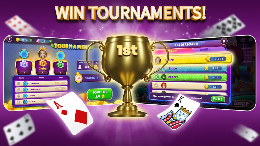 Gin Rummy Elite: Online Game — скачать мод: Безлимитные фишки и быстрая игра — скриншот 4