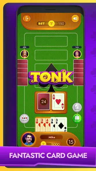Мод Tonk - Classic Card Game — Безлимитные деньги и подсказки, скачать APK — скриншот 1