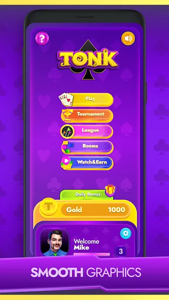 Мод Tonk - Classic Card Game — Безлимитные деньги и подсказки, скачать APK — скриншот 2