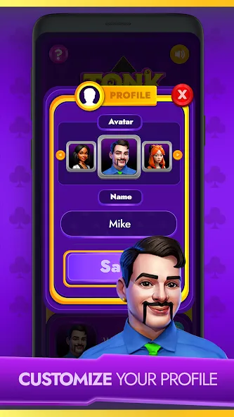 Мод Tonk - Classic Card Game — Безлимитные деньги и подсказки, скачать APK — скриншот 5