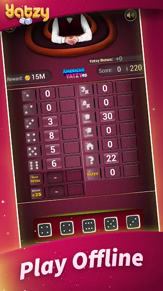 Yatzy - Offline Dice Games — скачать мод: Без рекламы и бесконечные броски — скриншот 1 Yatzy - Offline Dice Games — скачать мод: Без рекламы и бесконечные броски — скриншот 1