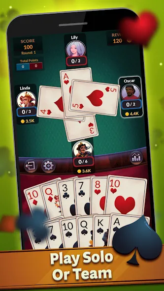 Spades - Offline Card Games — Без рекламы и все режимы открыты, скачать мод APK — скриншот 2