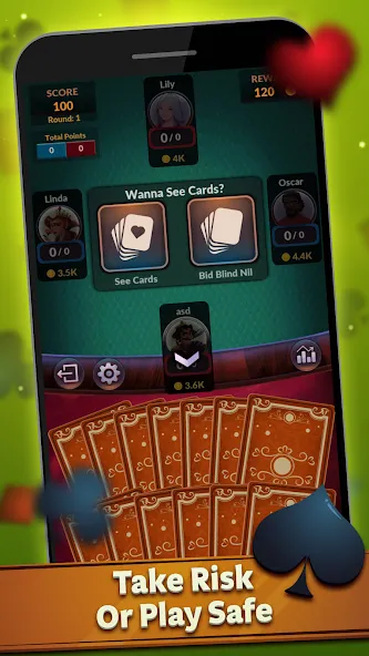 Spades - Offline Card Games — Без рекламы и все режимы открыты, скачать мод APK — скриншот 3