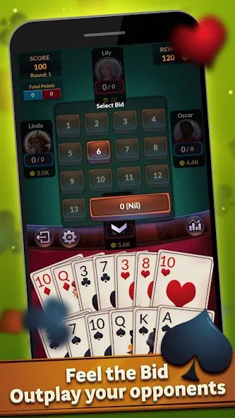 Spades - Offline Card Games — Без рекламы и все режимы открыты, скачать мод APK — скриншот 4