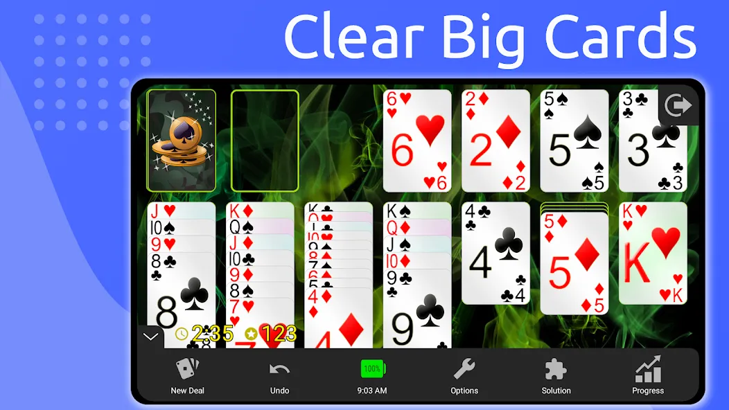 Solitaire — Без рекламы и безлимитные подсказки, скачать мод APK — скриншот 3 Solitaire — Без рекламы и безлимитные подсказки, скачать мод APK — скриншот 3